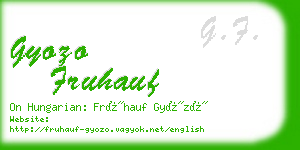 gyozo fruhauf business card
